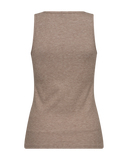 204114 - Linie mouwloze v-hals top met lurex
