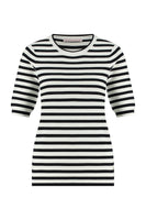 91510 - Luna stripe short slv pullover