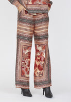 17066 - Love1024-7 loosfit pantalon met paisley scarf dess